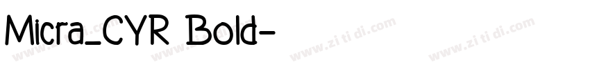 Micra_CYR Bold字体转换